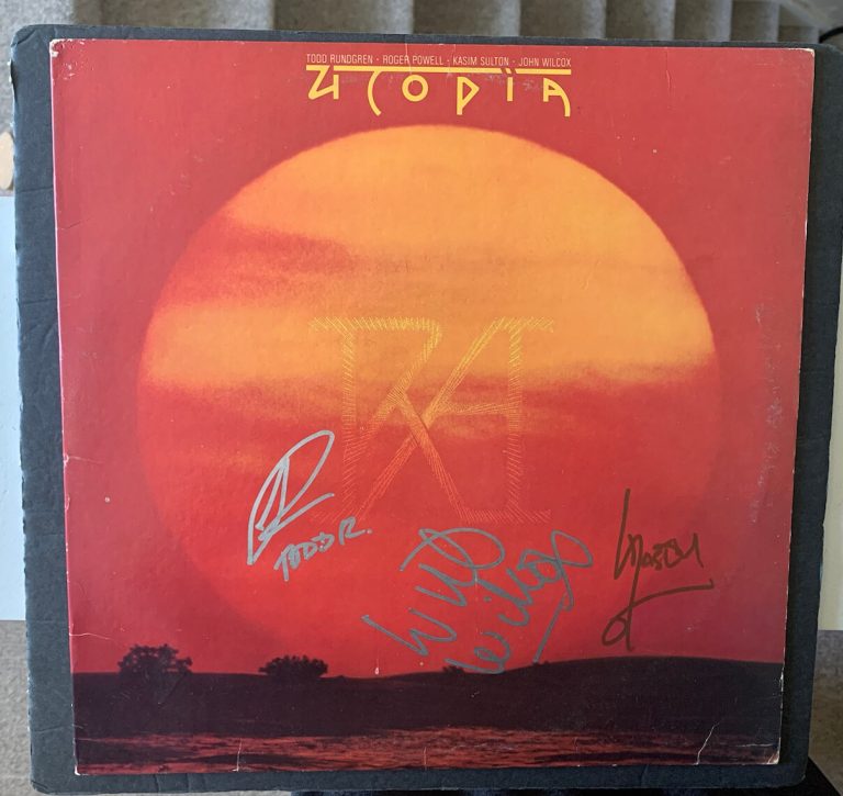 TODD RUNDGREN & UTOPIA Signed RA Vinyl Record JSA COA by 3 KASIM SULTON Wilcox