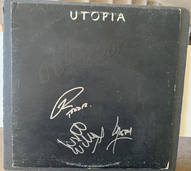 TODD RUNDGREN & UTOPIA Signed Oblivion Vinyl JSA autographed by 3 KASIM Wilcox