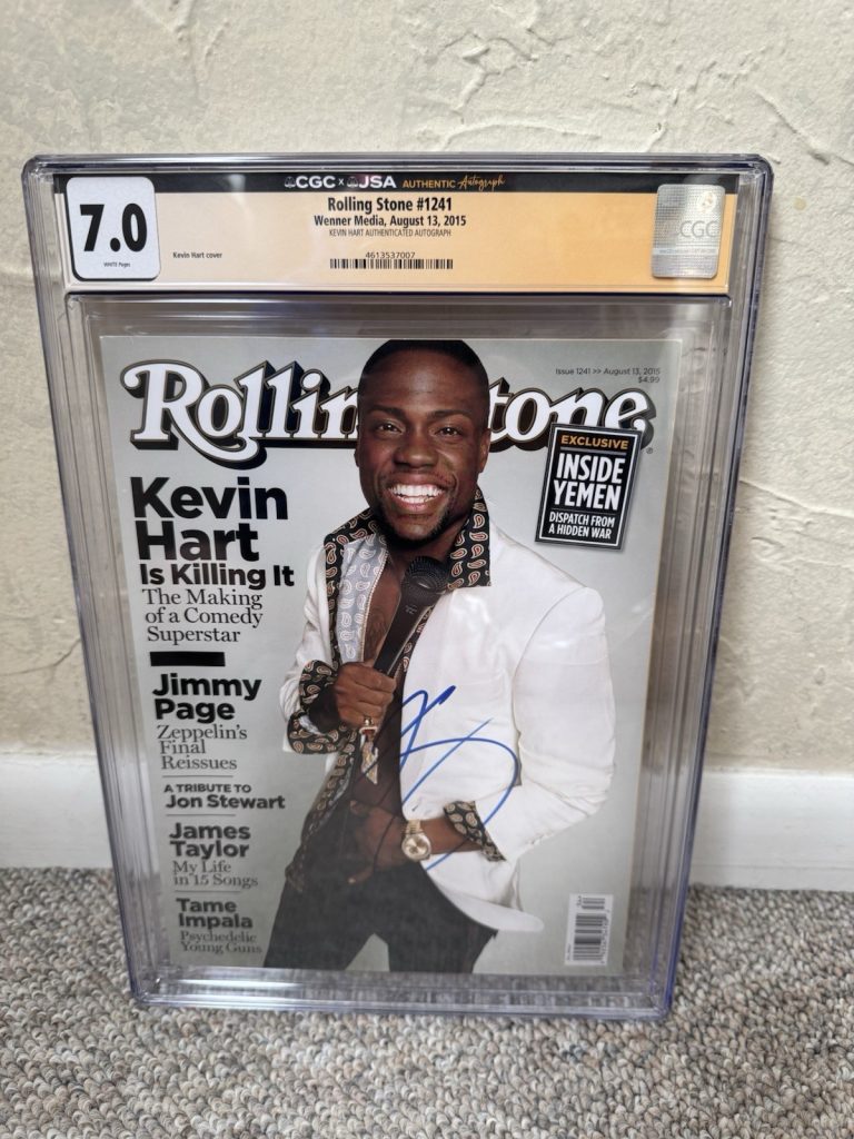 KEVIN HART SIGNED ROLLING STONE 8/13/15 #1241 CGC AUTOGRAPH JSA COA 7.0 MAGAZINE
