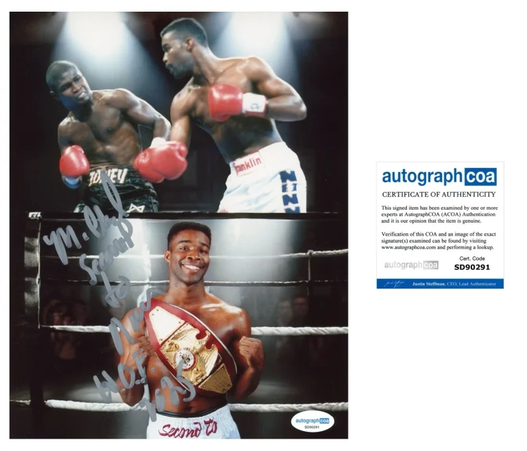 IBHOF 25 Boxer MICHAEL NUNN SIGNED AUTOGRAPHED PHOTO ACOA CERTIFIED CHAMPION