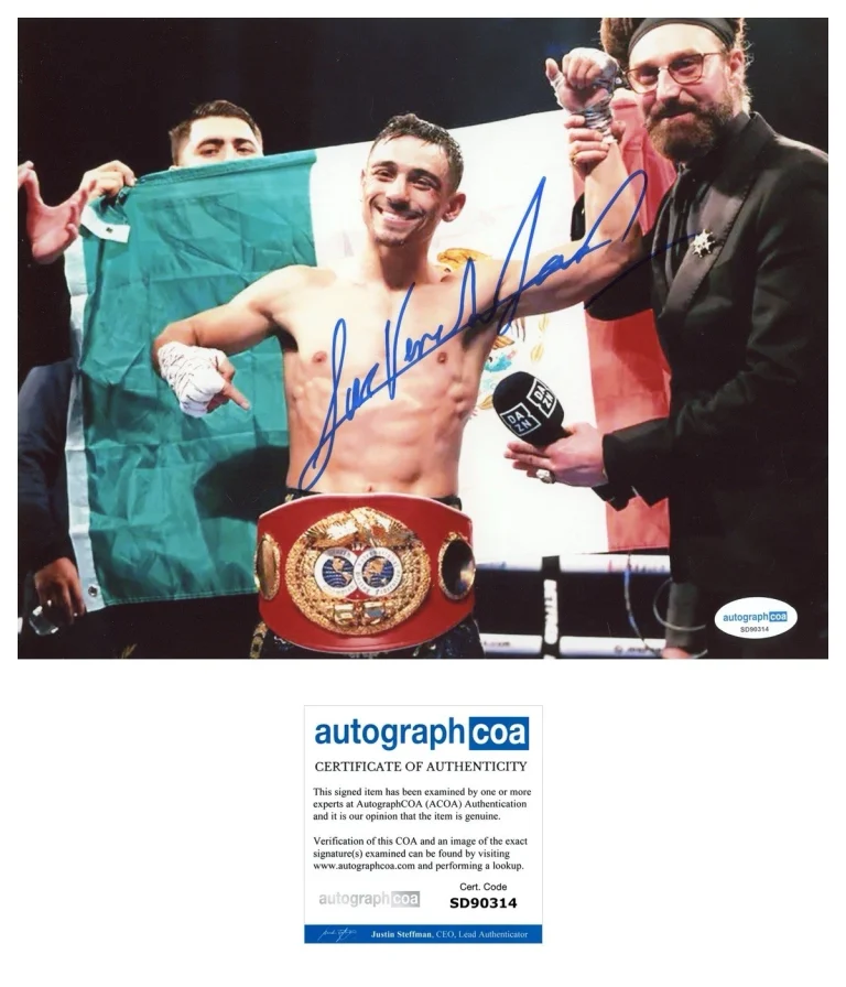 LUIS ALBERTO LOPEZ VENADO SIGNED AUTOGRAPH PIC PHOTO ACOA  COA IBF CHAMP RARE