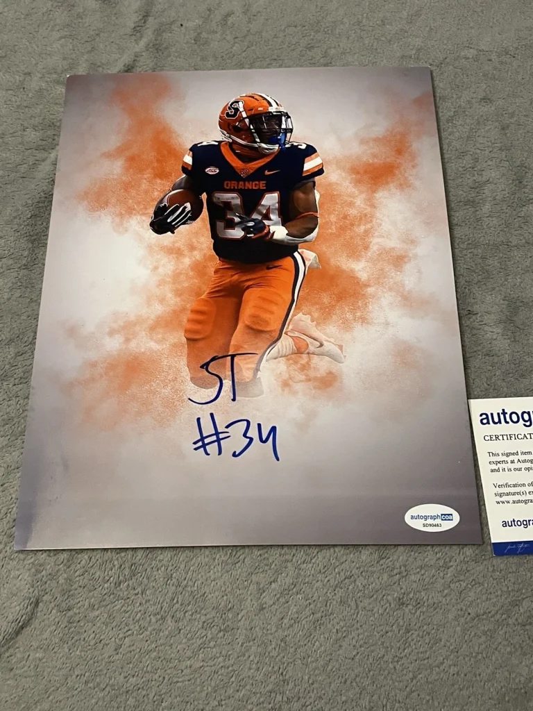 SYRACUSE ORANGE SEAN TUCKER SIGNED AUTOGRAPHED PHOTO TAMPA BAY ACOA COA