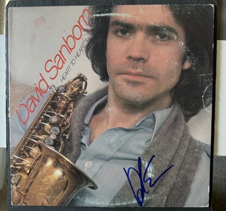 DAVID SANBORN SIGNED VINYL HEART TO HEART JAZZ JSA COA AUTOGRAPHED SAXOPHONE
