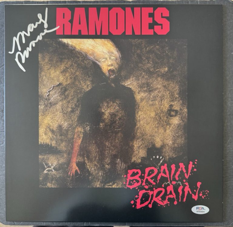 Marky Ramone Signed Vinyl Brain Drain PSA/DNA COA The Ramones Pet Cemetery Album