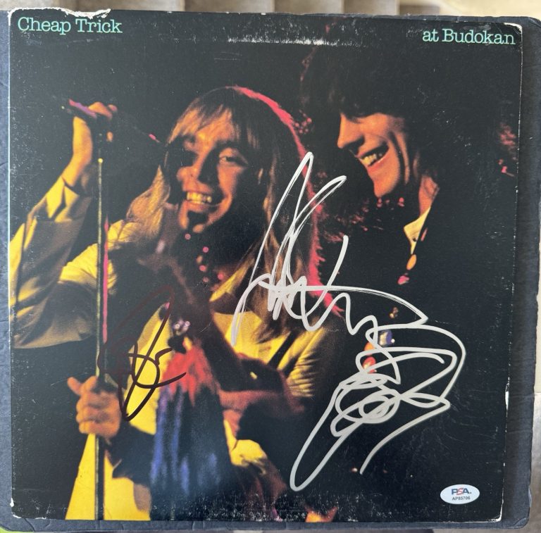 Cheap Trick Signed Live At Budokan Vinyl Album Record x3 Rick Tom Robin PSA/DNA