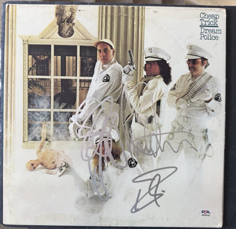 Cheap Trick Signed Dream Police Vinyl Album Record x3 Rick Tom Robin PSA/DNA COA