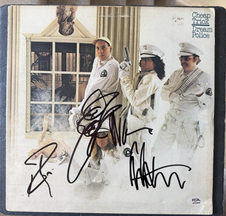 Cheap Trick Signed Dream Police Vinyl Album Record x3 Rick Tom Robin PSA/DNA COA