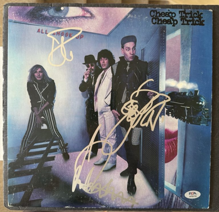 Cheap Trick Signed All Shook Up Vinyl Album Record x3 Rick Tom Robin PSA/DNA COA