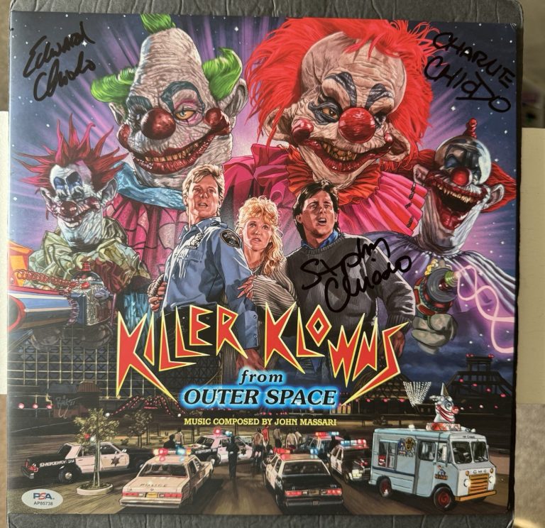 Killer Klowns From Outer Space Chiodo Brothers Signed Movie Soundtrack Vinyl PSA