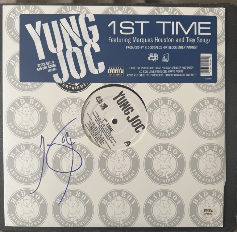 YUNG JOC SIGNED VINYL 1st time PSA/DNA COA Autograph Rap Rapper Record Album