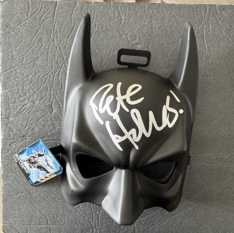 COMEDIAN PETE HOLMES SIGNED BADMAN BATMAN MASK AUTOGRAPH JSA COA COMEDY
