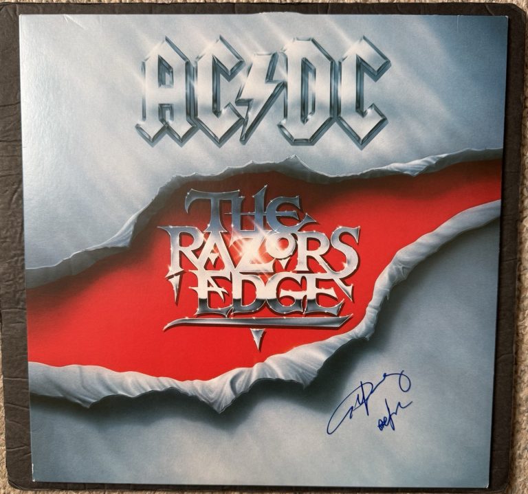 ANGUS YOUNG Signed Vinyl The Razors Edge AC/DC Album Autograph JSA COA Record