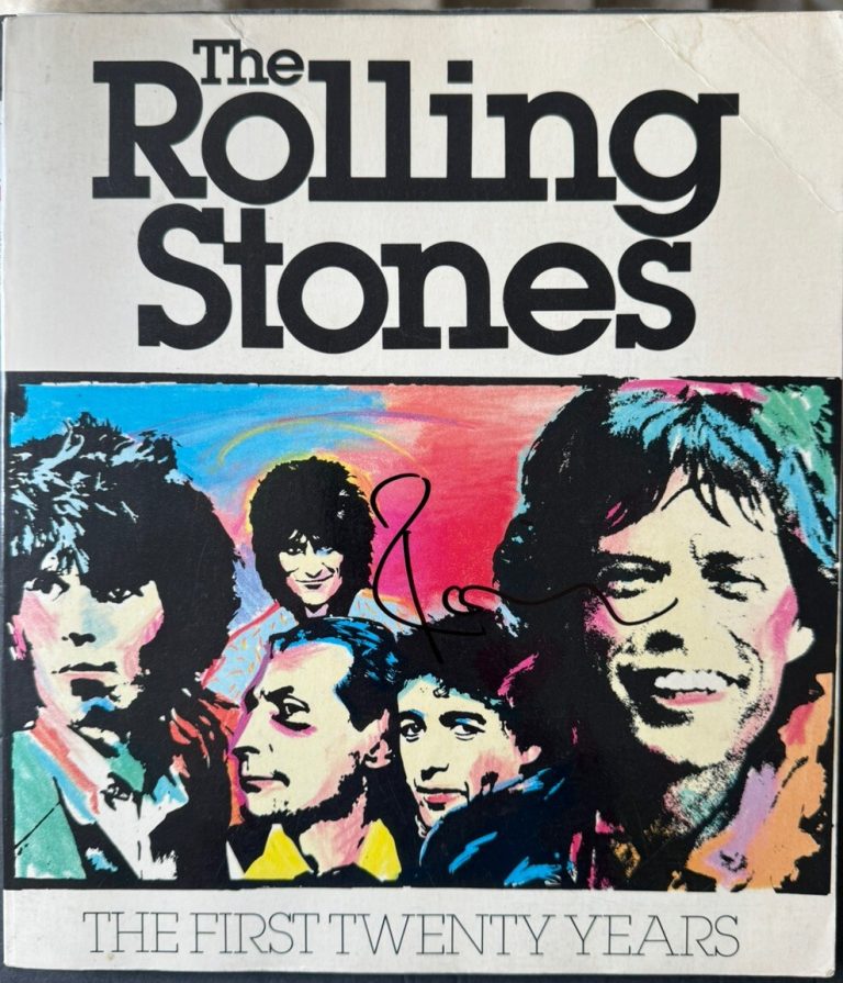 RON RONNIE WOOD SIGNED BOOK THE ROLLING STONES THE FIRST TWENTY YEARS JSA COA
