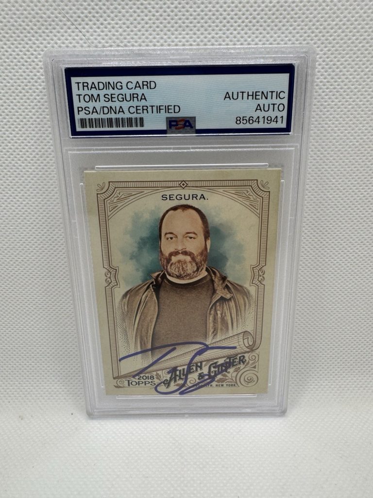 Tom Segura Signed 2018 Allen & Ginter Card #198 Slabbed PSA/DNA Slab Autograph
