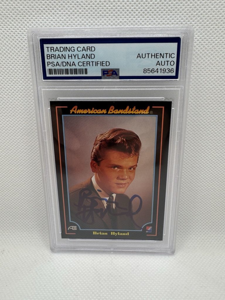 BRIAN HYLAND Signed American Bandstand Card Slabbed PSA/DNA Slab Autograph