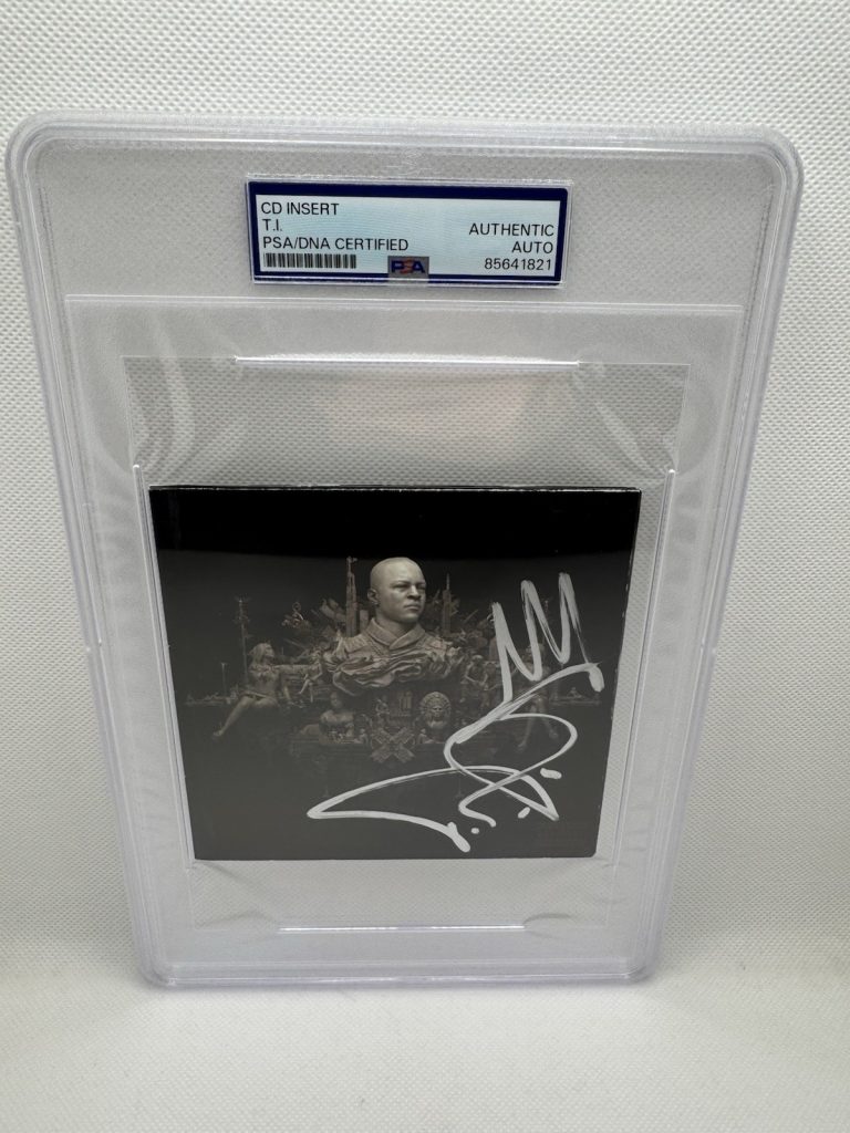T.I. SIGNED CD INSERT DIME TRAP AUTOGRAPH SLABBED TI TIP HARRIS PSA/DNA SLAB
