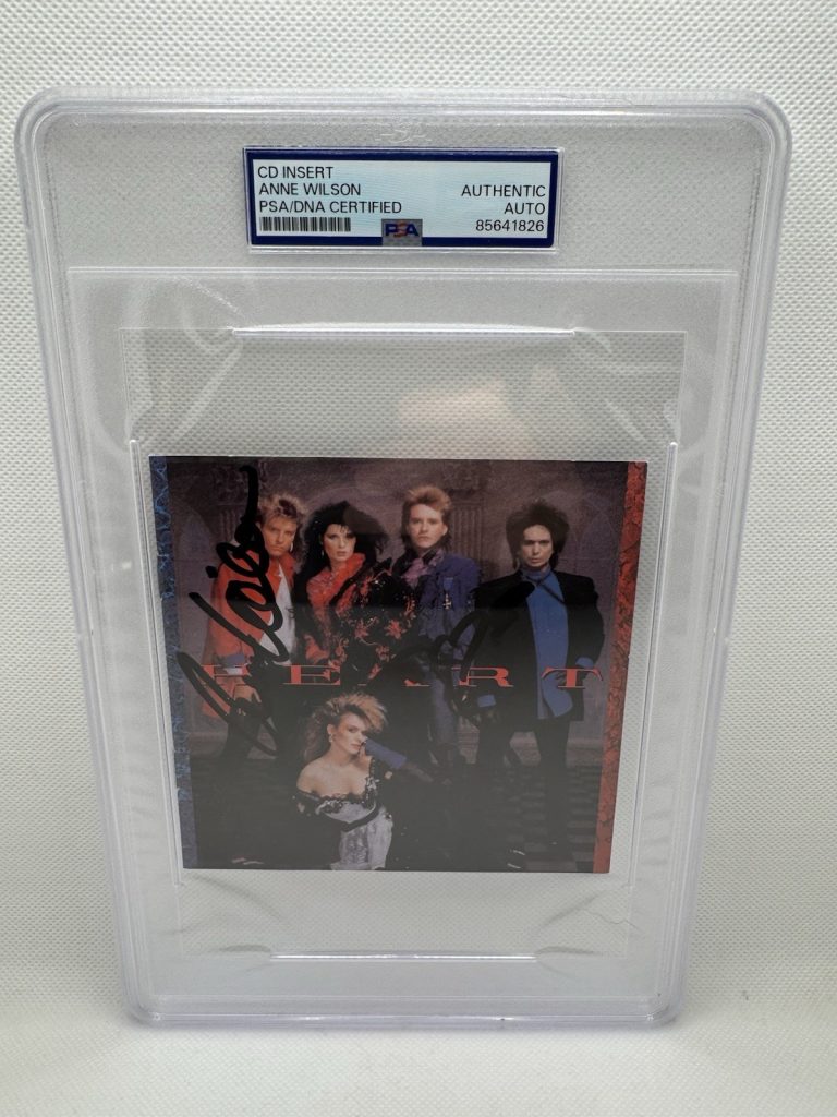 ANN WILSON & NANCY WILSON SIGNED CD INSERT HEART SELF TITLED SLABBED PSA SLAB