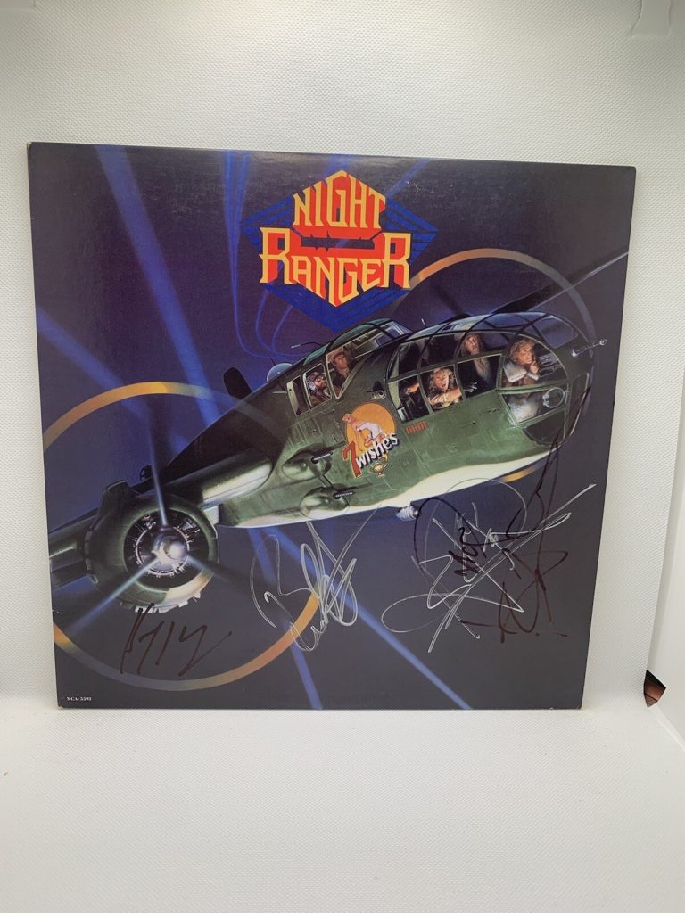 Night Ranger Signed Vinyl 7 Wishes Jack Blades Gillis & Keagy Jsa Album