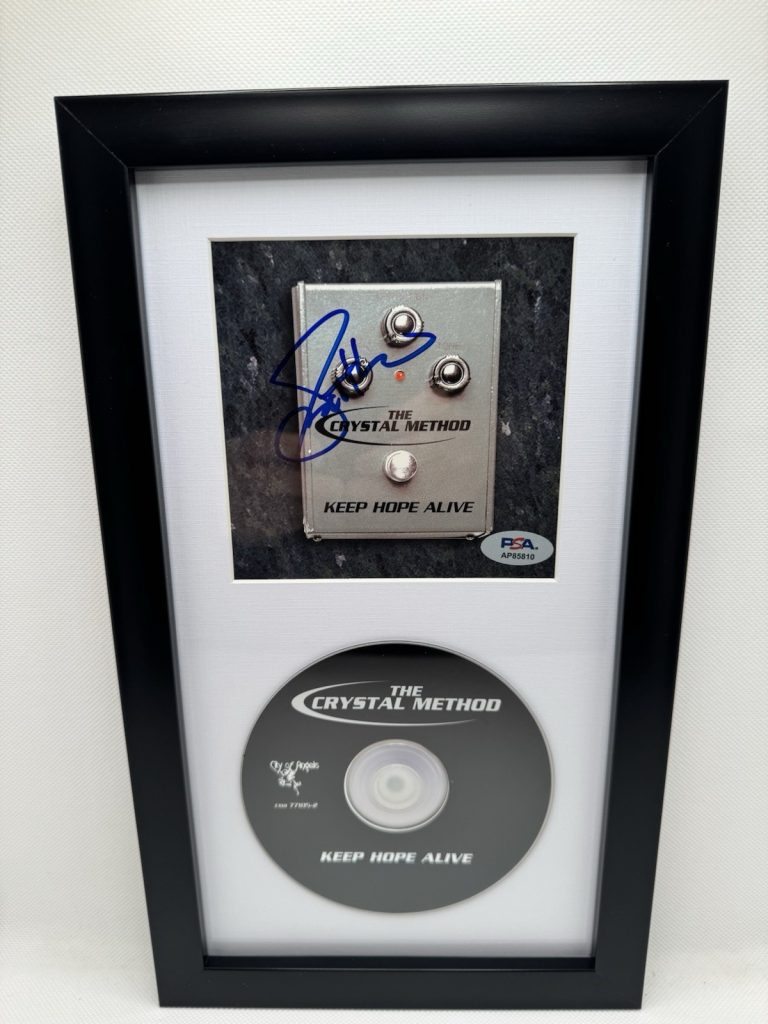 The Crystal Method Signed Scott Kirkland framed Keep Hope Alive Autograph CD PSA