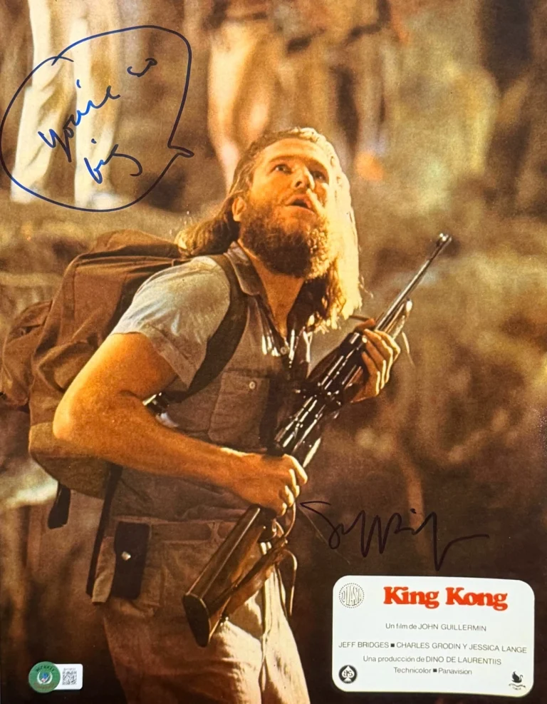 Jeff Bridges Signed 11x14  Photo King Kong Inscription Autograph Beckett