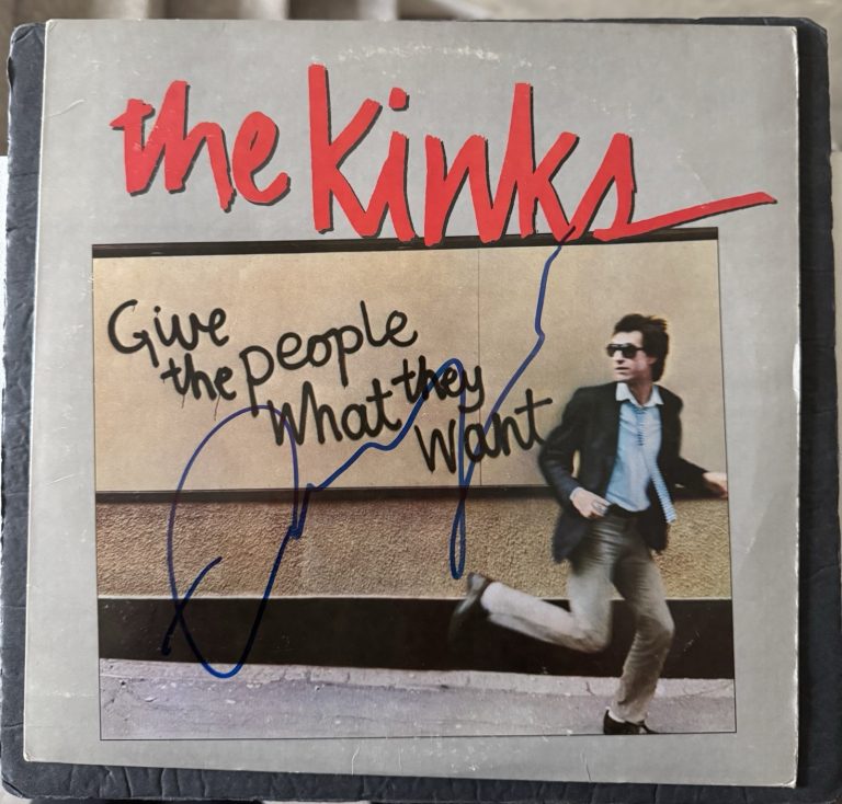 THE KINKS SIGNED VINYL DAVE DAVIES AUTOGRAPH PSA GIVE THE PEOPLE WHAT THEY WANT