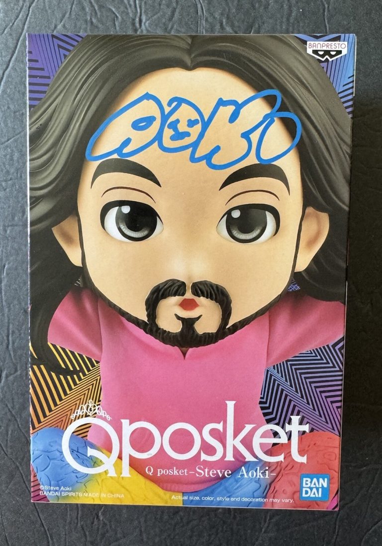 Steve Aoki Q Posket Signed Figure Banpresto Autographed JSA COA DJ EDM BANDAI