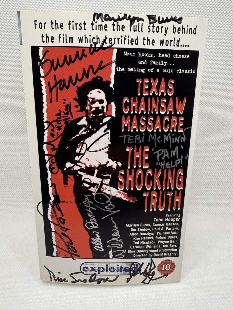 GUNNAR HANSEN Signed VHS AUTOGRAPHED Texas Chainsaw Massacre JSA LOA Cast Signed