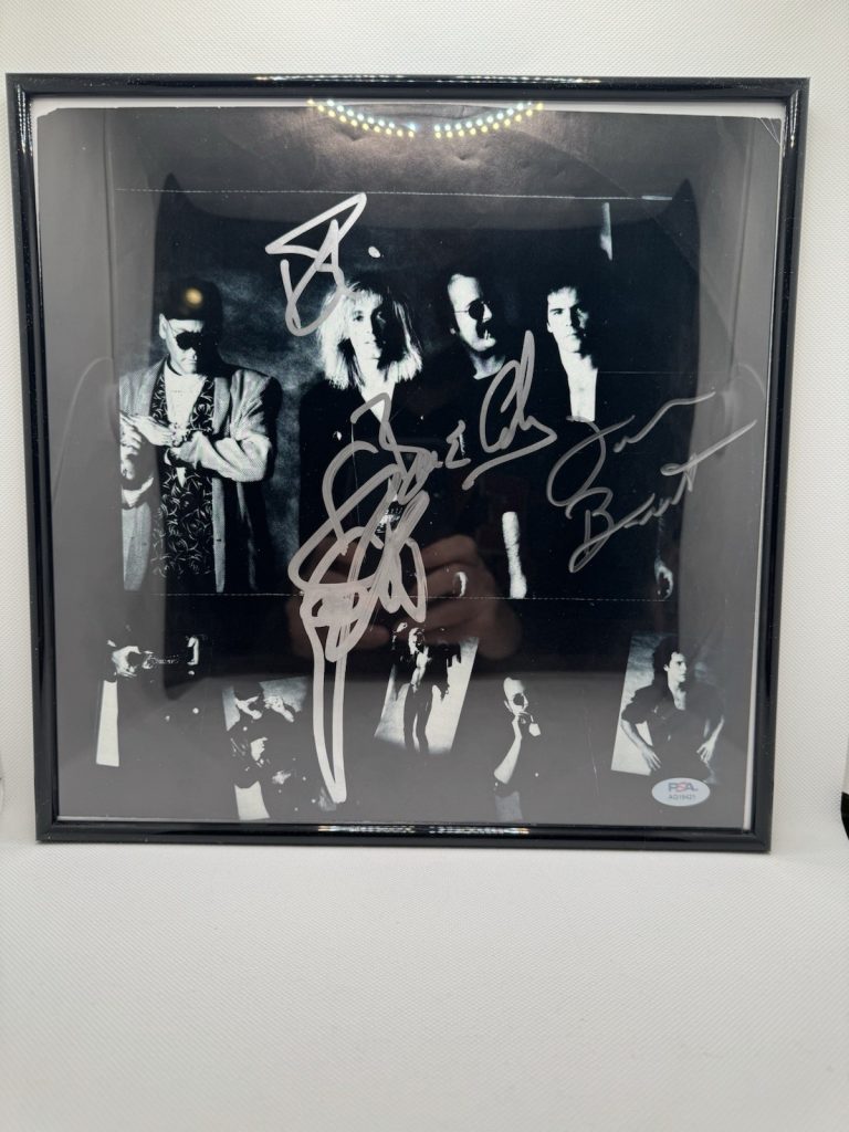 CHEAP TRICK Signed Vinyl Insert X4 Nielsen ZANDER BRANDT BUN E PSA/DNA Autograph