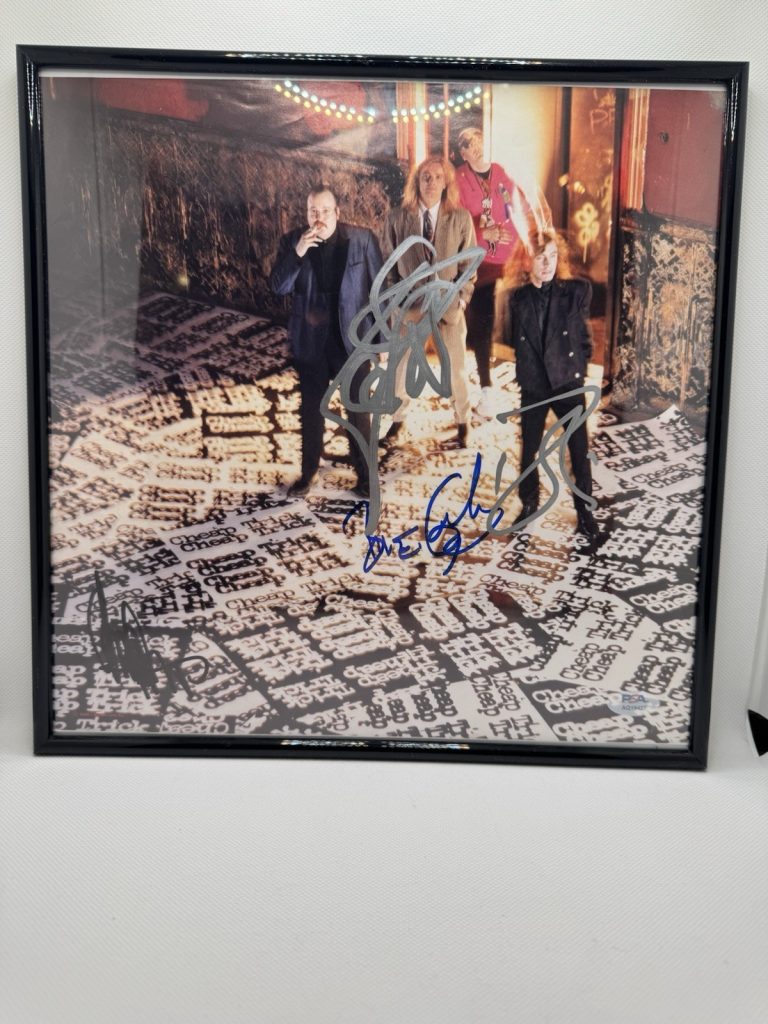 CHEAP TRICK Signed Vinyl Insert X4 Nielsen ZANDER TOM BUN E PSA/DNA Autograph