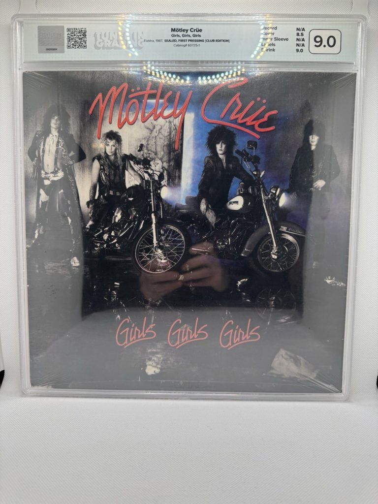 Motley Crue Sealed 1987 Girls, Girls, Girls Album Vinyl Graded by In Tune 9 AMG