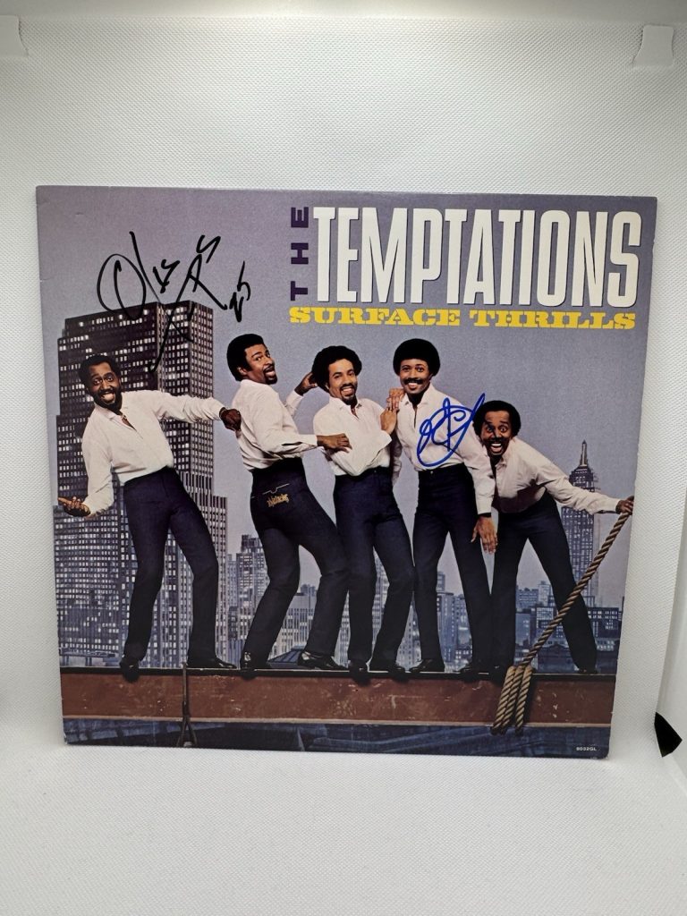 THE TEMPTATIONS SIGNED VINYL OTIS WILLIAMS SURFACE THRILLS JSA GLENN LEONARD