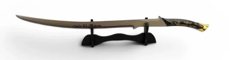 Liv Tyler Signed Arwen Hadafang Sword Prop Lord of the Rings Beckett Witness