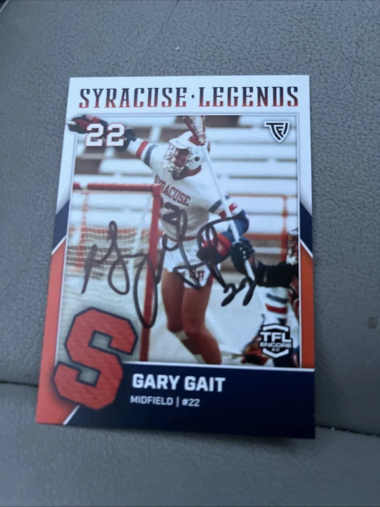 SYRACUSE LACROSSE TFL CARD COMPLETE SET SIGNED GARY GAIT X2 LEGEND HOF COACH