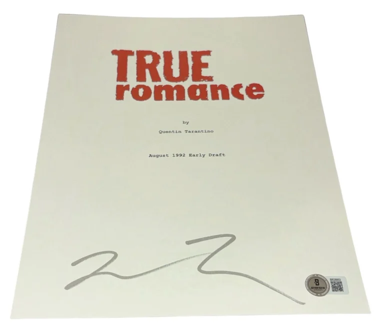 Quentin Tarantino Signed Autograph True Romance Script Screenplay Beckett BAS