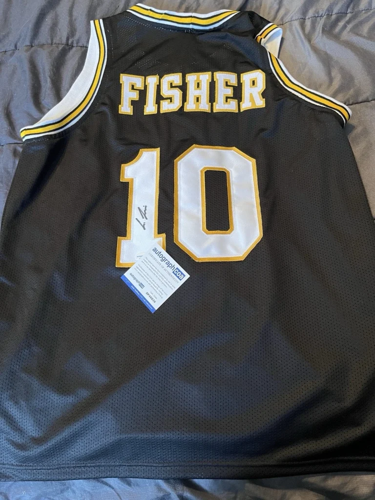 VILLANOVA WILDCATS COREY FISHER SIGNED AUTOGRAPHED JERSEY ACOA RETRO NOVA
