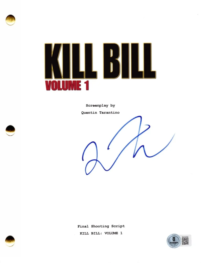 Quentin Tarantino Signed Kill Bill Full Script Authentic Autograph Beckett
