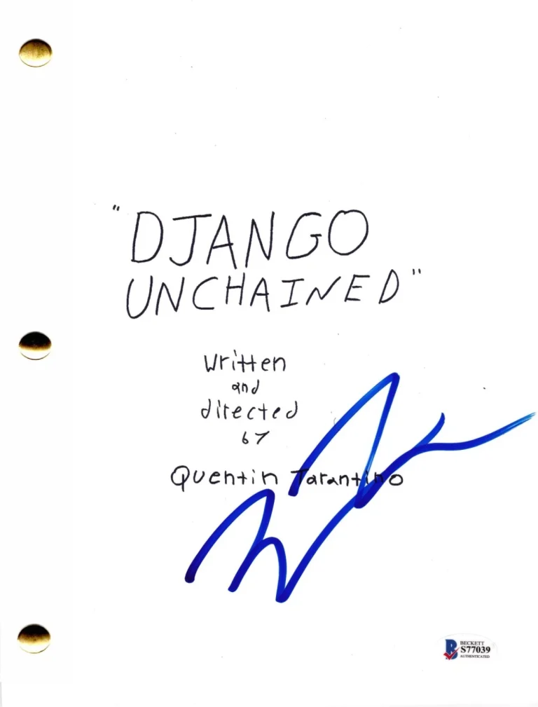 Quentin Tarantino Signed Django Unchained Full Script Autograph Beckett COA