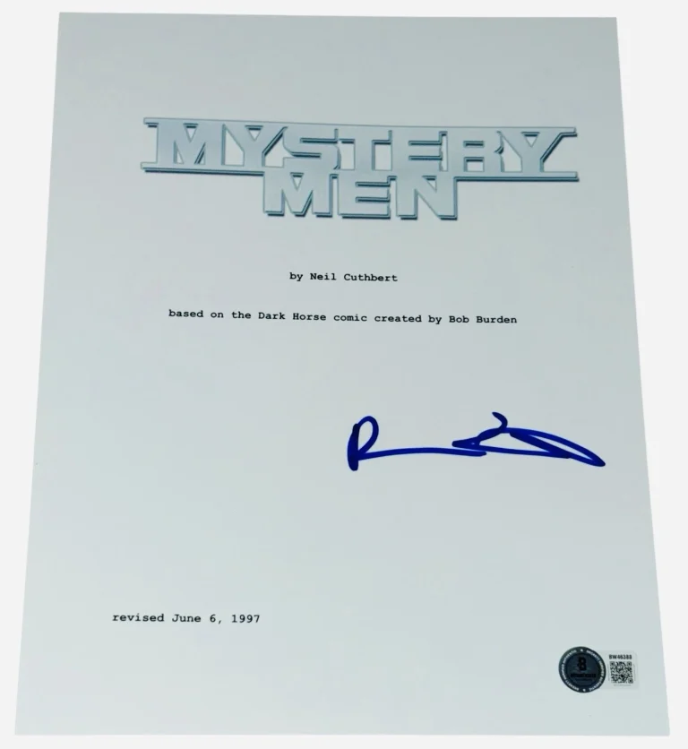 Ben Stiller Signed Autograph Mystery Men Full Movie Script Screenplay Beckett