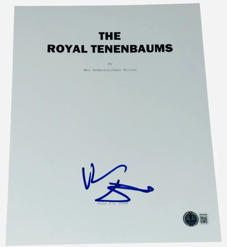 Ben Stiller Signed Autograph The Royal Tenenbaums Full Script Screenplay Beckett