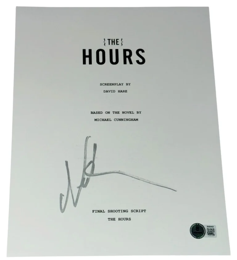Nicole Kidman Signed Autograph The Hours Full Movie Script Screenplay Beckett