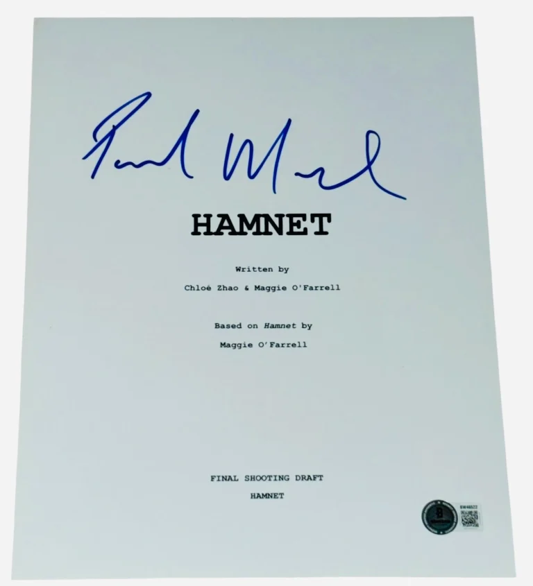 Paul Mescal Signed Autograph Hamnet Full Movie Script Screenplay Beckett BAS