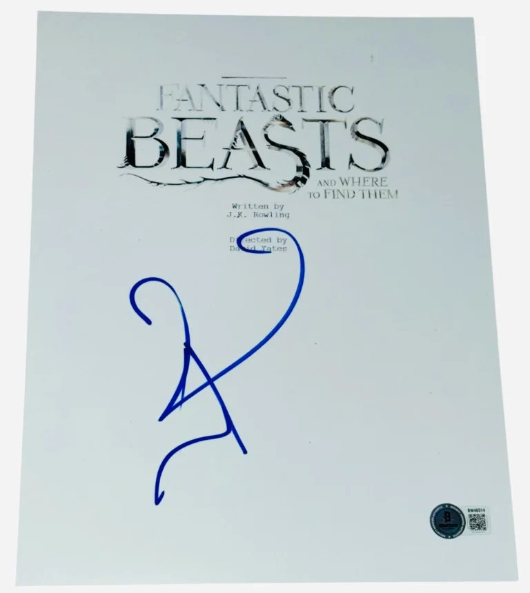 Eddie Redmayne Signed Autograph Fantastic Beasts Movie Script Screenplay Beckett
