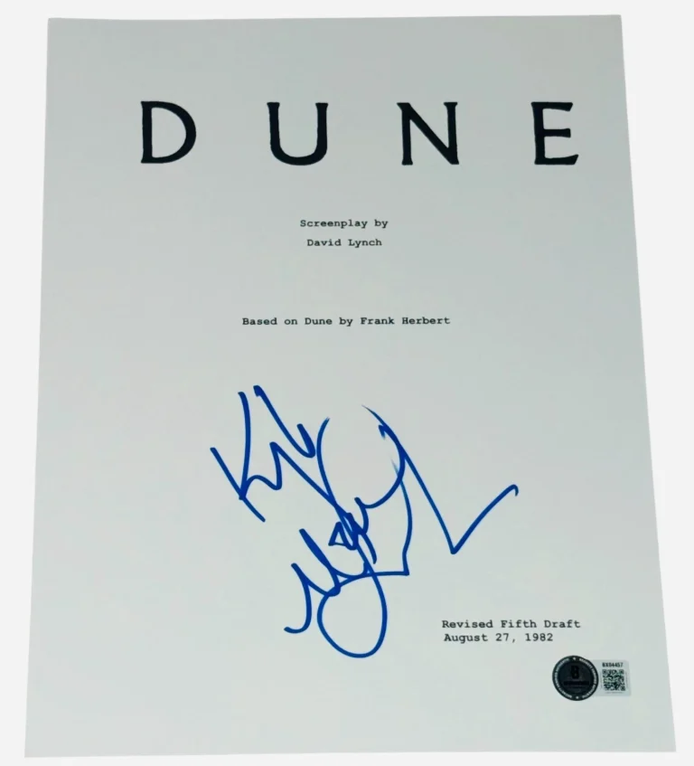 Kyle MacLachlan Signed Autograph Dune Full Movie Script Screenplay Beckett BAS