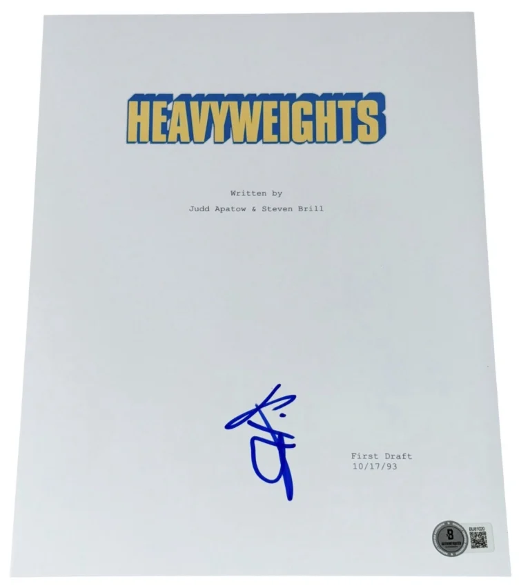 Ben Stiller Signed Autograph Heavyweights Full Movie Script Screenplay Beckett