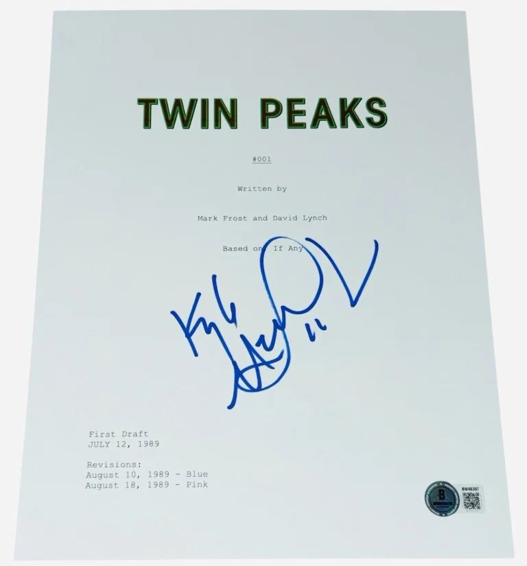 Kyle MacLachlan Signed Autograph Twin Peaks Pilot Script Screenplay Beckett BAS