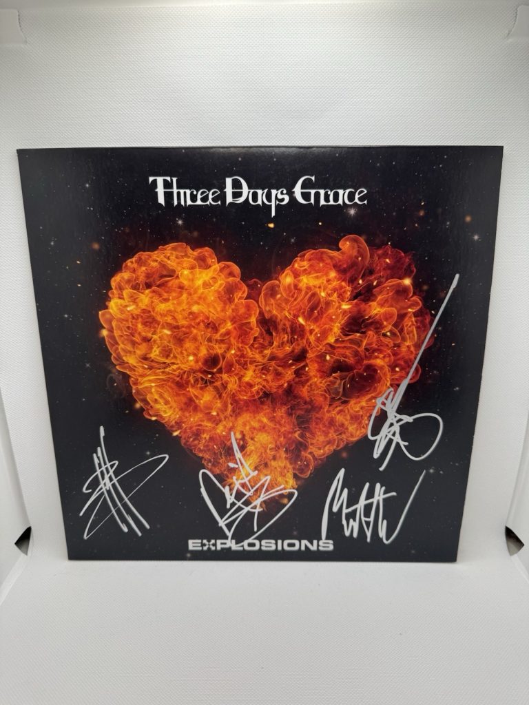 THREE DAYS GRACE SIGNED ALIENATION VINYL ADAM GONTIER & BAND ALL 4 JSA AUTOGRAPH
