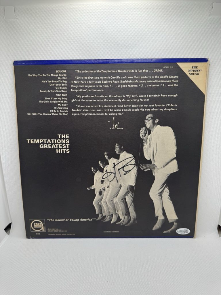OTIS WILLIAMS SIGNED VINYL THE TEMPTATIONS GREATEST HITS JSA COA AUTOGRAPH READ