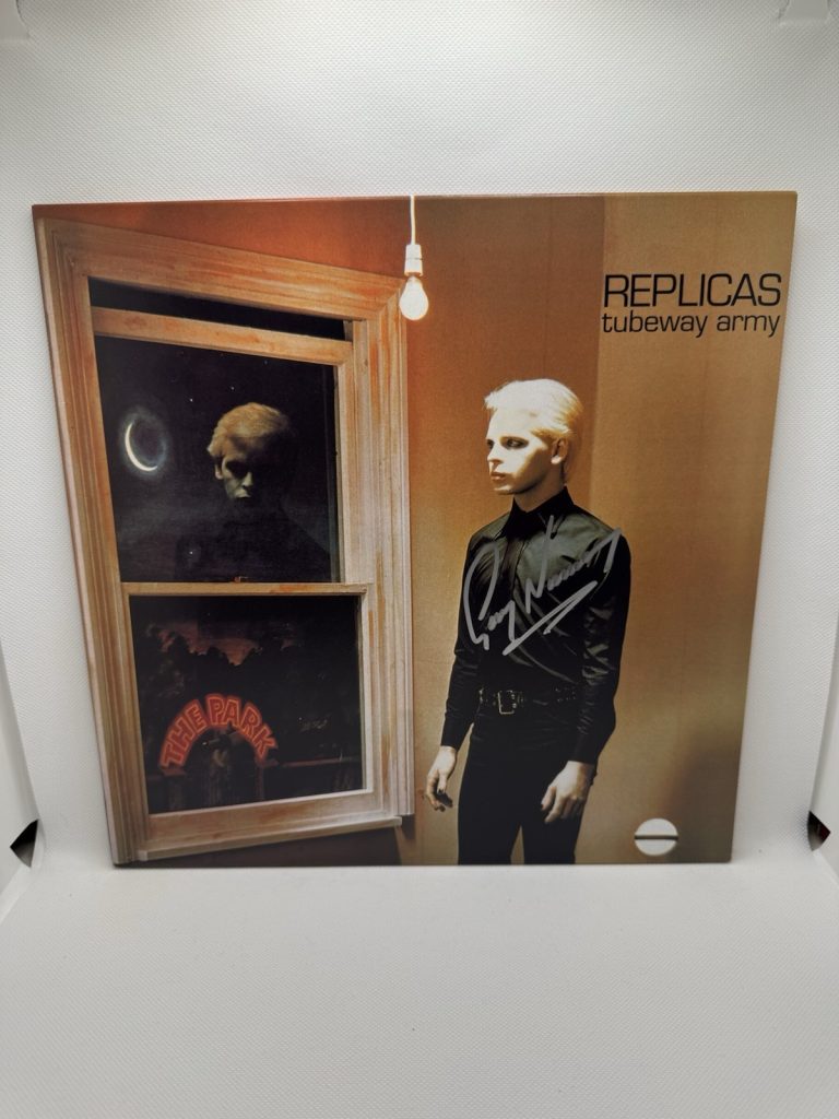 GARY NUMAN SIGNED VINYL REPLICAS TUBEWAY ARMY RECORD ALBUM LP JSA COA AUTOGRAPH