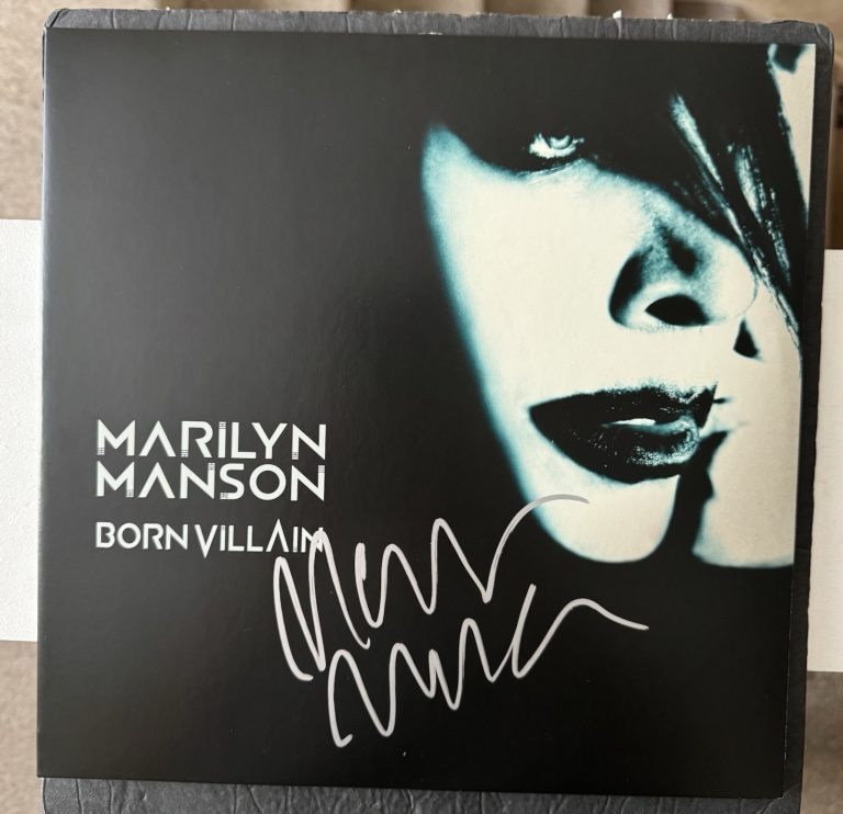 Marilyn Manson Signed Vinyl Born Villain Album JSA COA Autograph Record