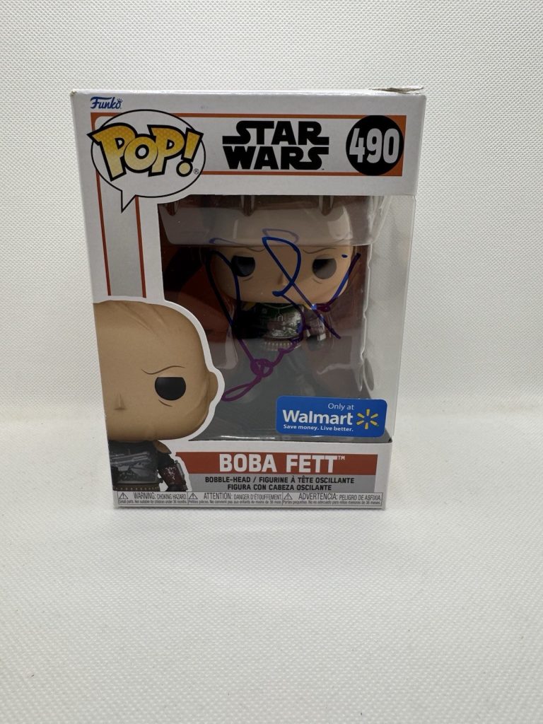 TEMUERA MORRISON SIGNED BOBA FETT FUNKO POP #490 STAR WARS JSA AUTOGRAPH DAMAGE